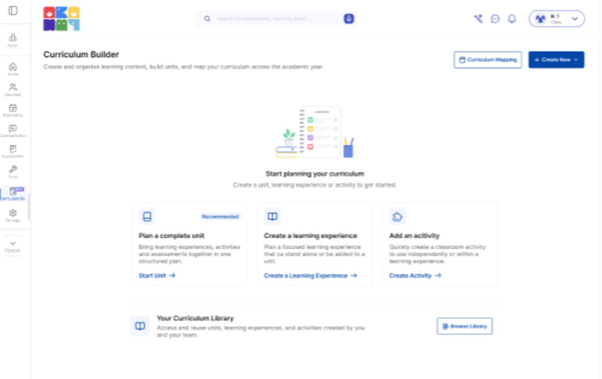 aKadmy Curriculum Builder